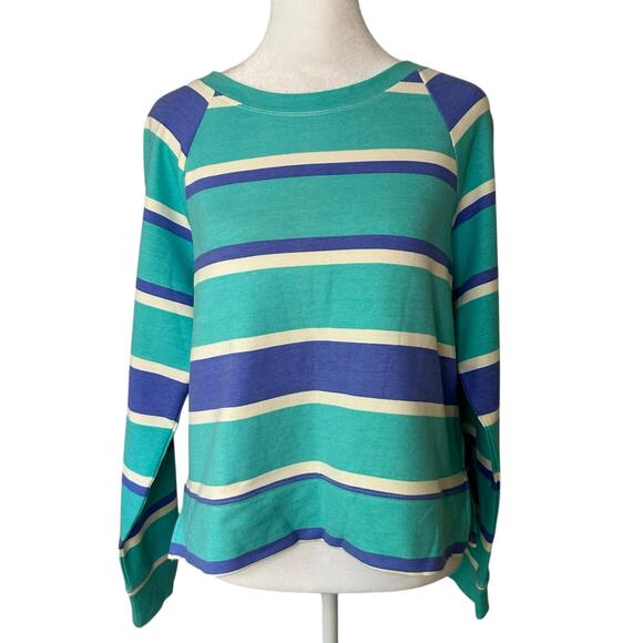 Wildfox blue & white striped long sleeve top size S NWT - Picture 1 of 12